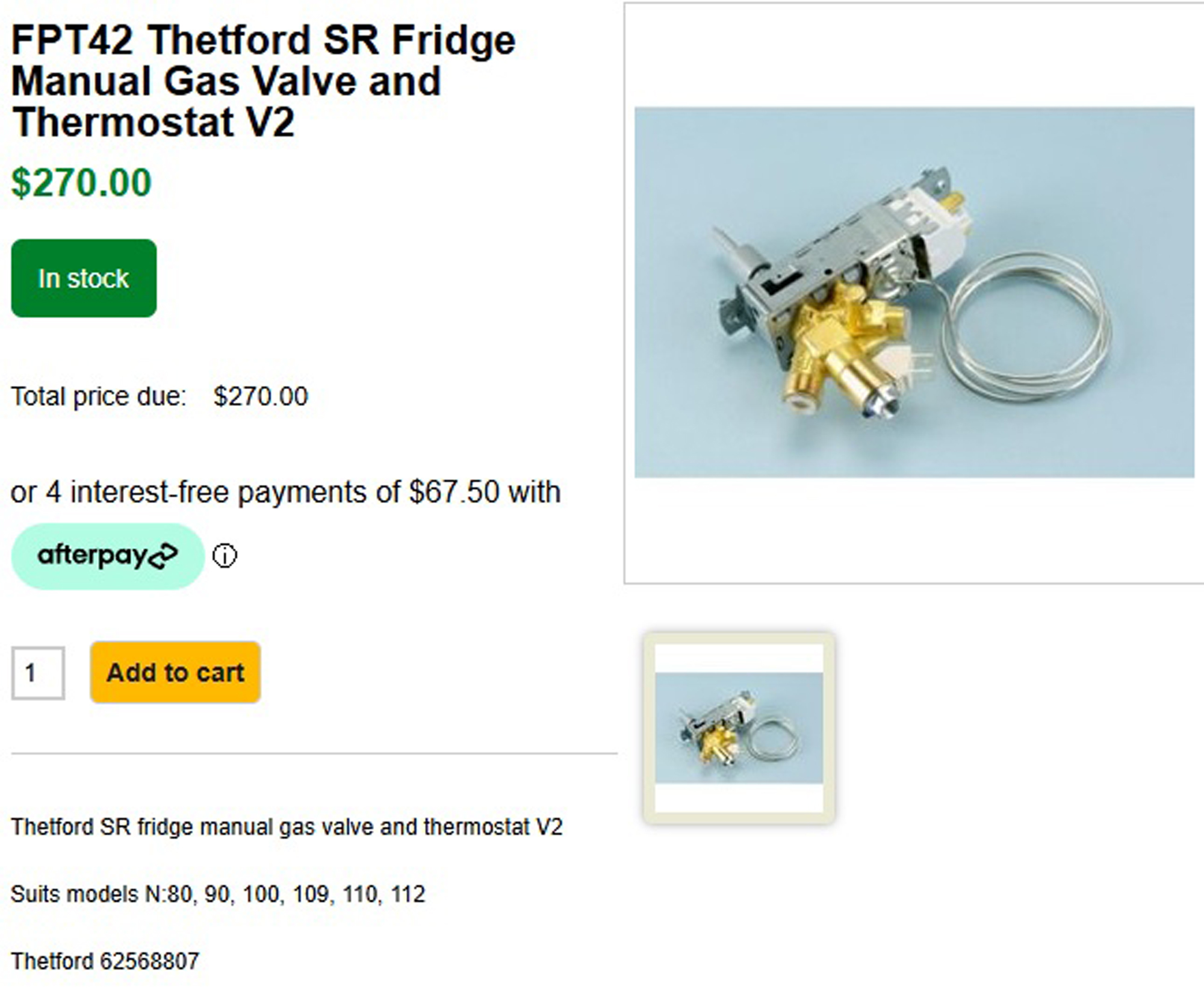 Thetford Caravan Fridge N-Model Gas Solenoid - Image 7